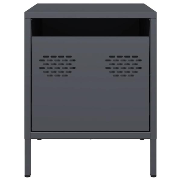 Nachttische 2 Stk. Anthrazit 35x39x43,5 cm Stahl