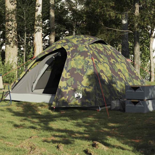 ARDEBO.de - Kuppel-Campingzelt 3 Personen Tarnmuster Wasserdicht