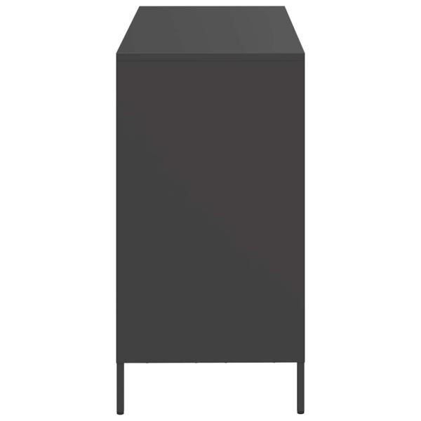 ARDEBO.de - Sideboard Schwarz 101,5x39x73,5 cm Kaltgewalzter Stahl