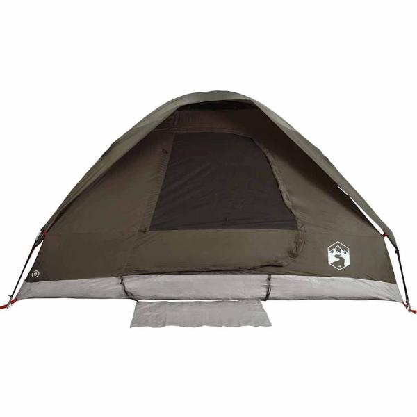 Kuppel-Campingzelt 4 Personen Braun Wasserdicht