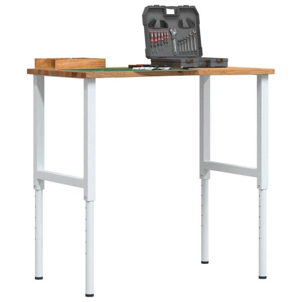 ARDEBO.de - Werkbank Hellbraun 100x60x(71,5-98) cm Massivholz Eiche