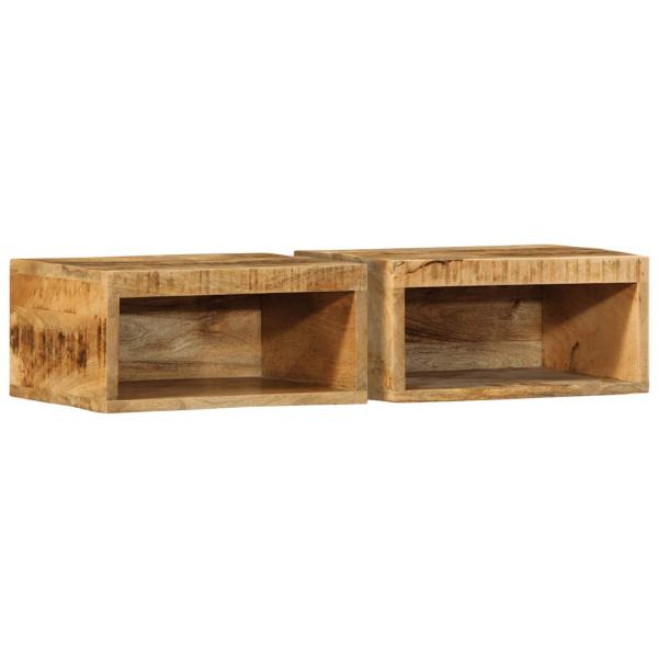 ARDEBO.de - TV-Wandschränke 2 Stk. Raues Mangoholz