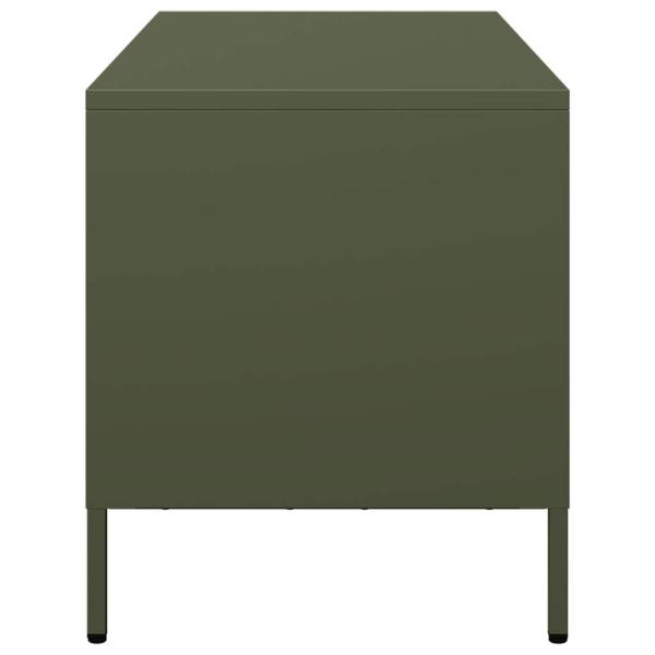 TV-Schrank Olivgrün 101,5x39x43,5 cm Kaltgewalzter Stahl