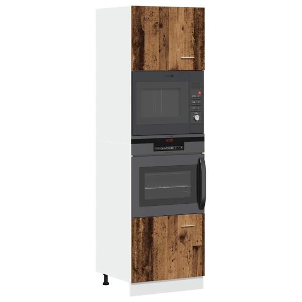 ARDEBO.de - Mikrowellenschrank Altholz-Optik 60x57x207 cm Holzwerkstoff