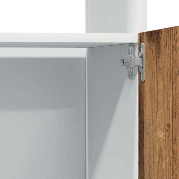 Mikrowellenschrank Altholz-Optik 60x57x207 cm Holzwerkstoff