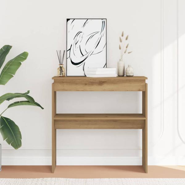 ARDEBO.de - Konsolentisch Artisan-Eiche 80x30x80 cm Holzwerkstoff