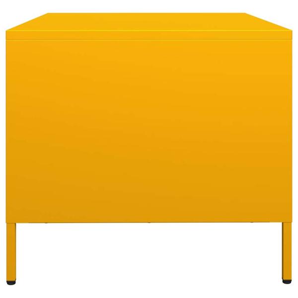 Couchtisch Senfgelb 101,5x50x43,5 cm Kaltgewalzter Stahl