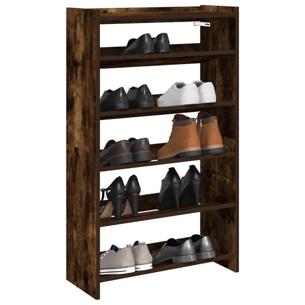 ARDEBO.de - Schuhregal Räuchereiche 60x25x100 cm Holzwerkstoff