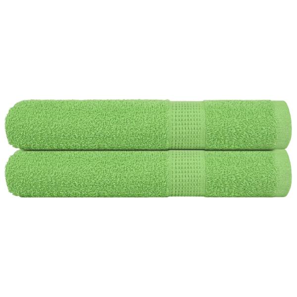 ARDEBO.de - Handtücher 2 Stk. Apfelgrün 100x200 cm 360 g/m² 100% Baumwolle