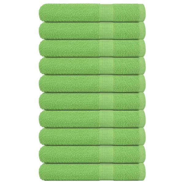 ARDEBO.de - Handtücher 10 Stk. Apfelgrün 100x200 cm 360 g/m² 100% Baumwolle