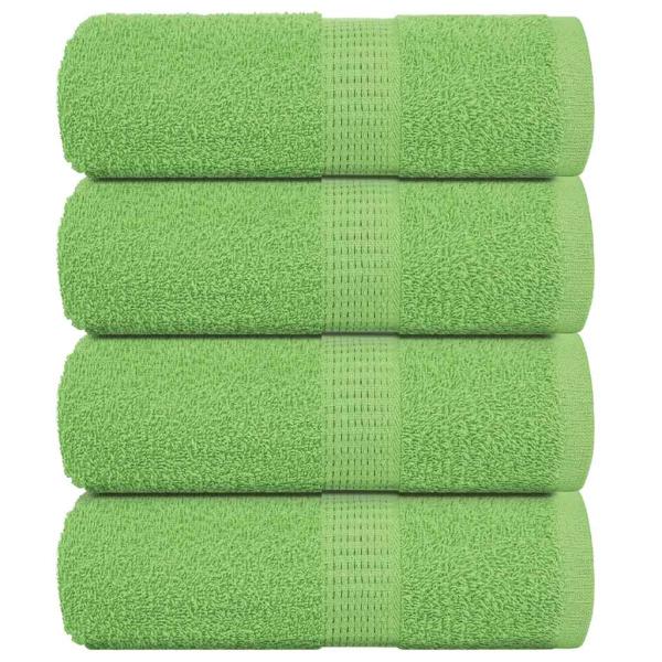 ARDEBO.de - Gästetücher 4 Stk. Apfelgrün 30x50 cm 360 g/m² 100% Baumwolle