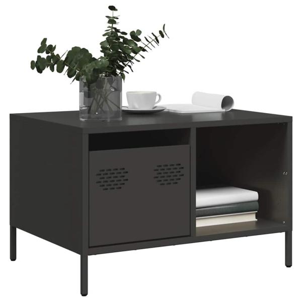 ARDEBO.de - Couchtisch Schwarz 68,5x50x43,5 cm Kaltgewalzter Stahl