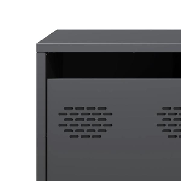 Couchtisch Anthrazit 68,5x50x43,5 cm Kaltgewalzter Stahl