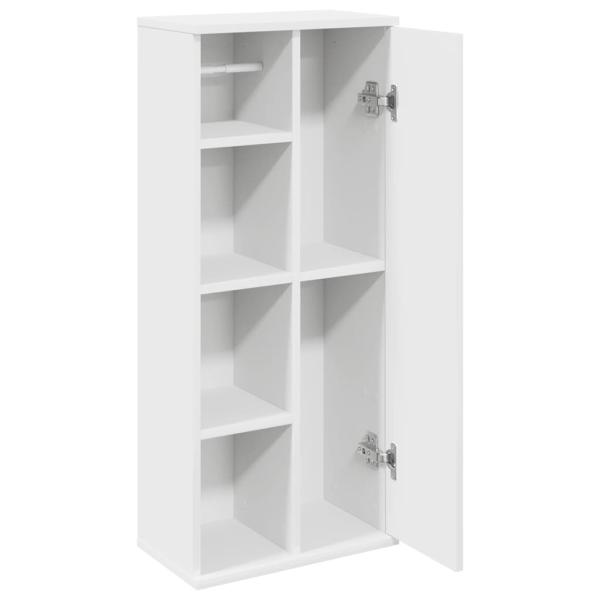 Badezimmerschrank mit Rollenhalter Weiß 39x22x90 cm