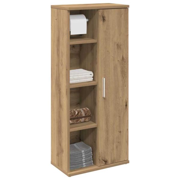 ARDEBO.de - Badezimmerschrank mit Rollenhalter Artisan-Eiche 39x22x90 cm