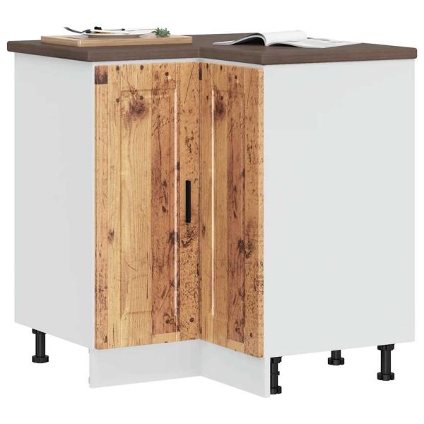 ARDEBO.de - Küchen-Eckunterschrank Porto Altholz-Optik Holzwerkstoff