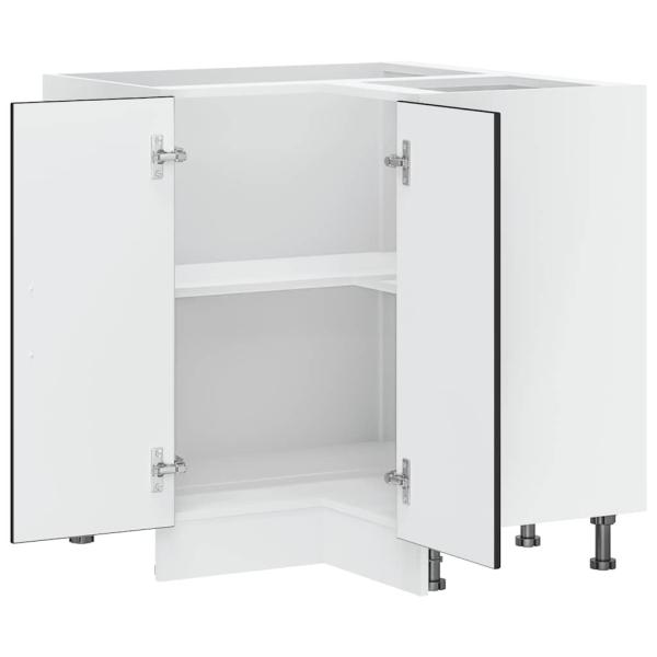 Küchen-Eckunterschrank Porto Schwarz Holzwerkstoff