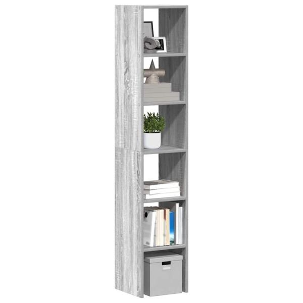 ARDEBO.de - Bücherregale 2 Stk. Stapelbar Grau Sonoma 30x30x80 cm