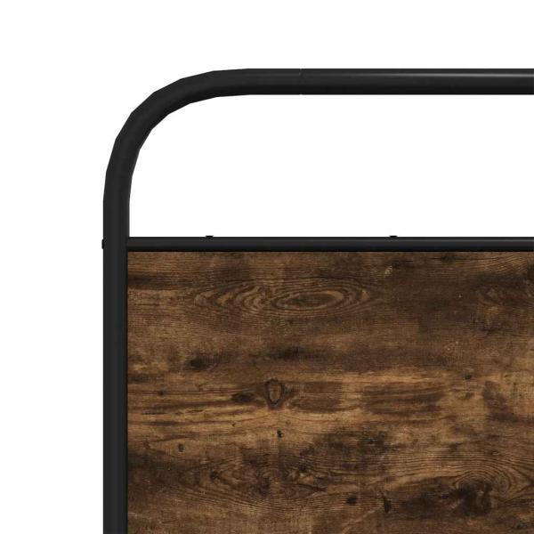 Metallbett ohne Matratze Räuchereiche 180x200 cm