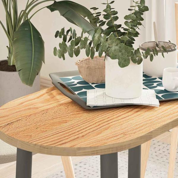 ARDEBO.de - Tischplatte 80x40x2 cm Massivholz Eiche Oval