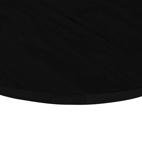 Tischplatte Dunkelbraun 140x60x2 cm Massivholz Eiche Oval