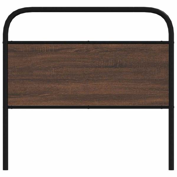 Kopfteil Braun Eichen-Optik 100 cm Stahl und Holzwerkstoff