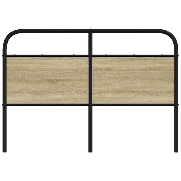 Kopfteil Sonoma-Eiche 135 cm Stahl und Holzwerkstoff