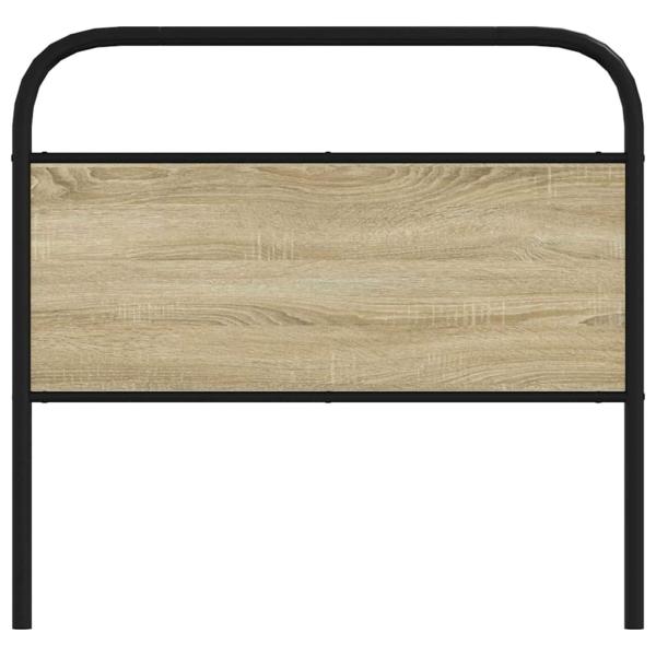 Kopfteil Sonoma-Eiche 90 cm Stahl und Holzwerkstoff