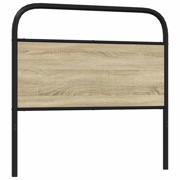 Kopfteil Sonoma-Eiche 90 cm Stahl und Holzwerkstoff