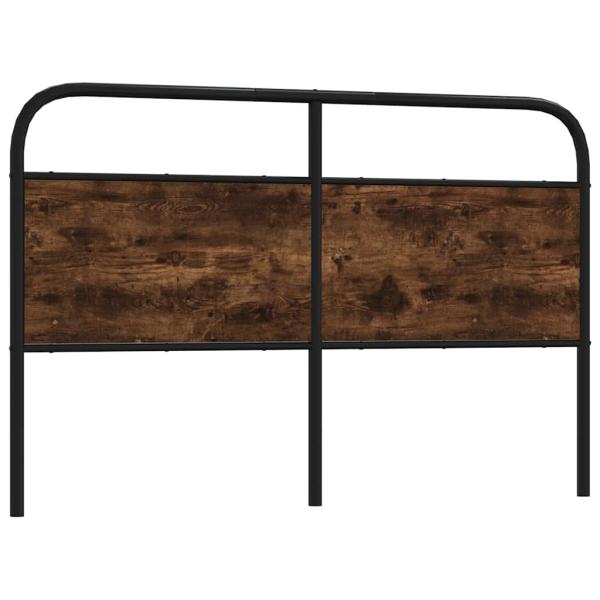 ARDEBO.de - Kopfteil Räuchereiche 160 cm Stahl und Holzwerkstoff