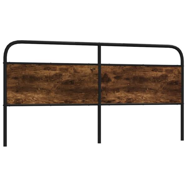 ARDEBO.de - Kopfteil Räuchereiche 190 cm Stahl und Holzwerkstoff