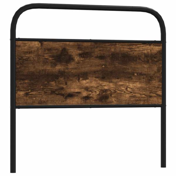 ARDEBO.de - Kopfteil Räuchereiche 100 cm Stahl und Holzwerkstoff