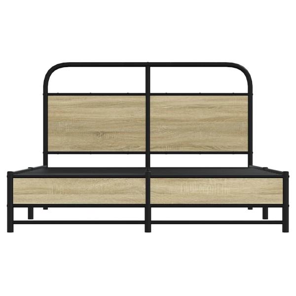 Bettgestell ohne Matratze 120x200 cm Sonoma-Eiche Holzwerkstoff