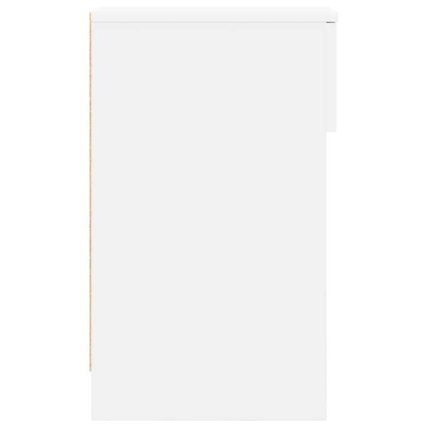 ARDEBO.de - Nachttisch mit Schublade Weiß 20x36x60 cm