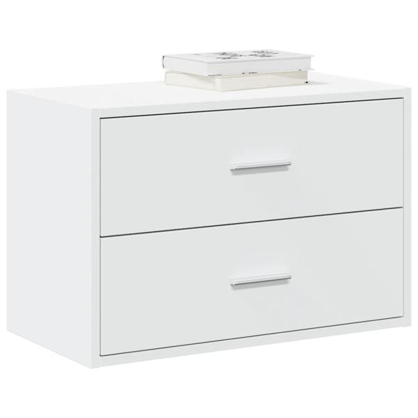 ARDEBO.de - Schrank mit 2 Schubladen Weiß 60x31x40 cm Holzwerkstoff