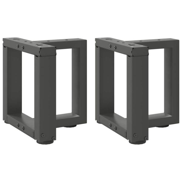 ARDEBO.de - Couchtischbeine T-Form 2 Stk. Anthrazit 30x25x(30-31) cm Stahl