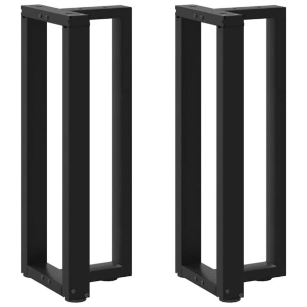 ARDEBO.de - Konsolentischbeine T-Form 2 Stk. Schwarz 20x28x(72-73) cm Stahl