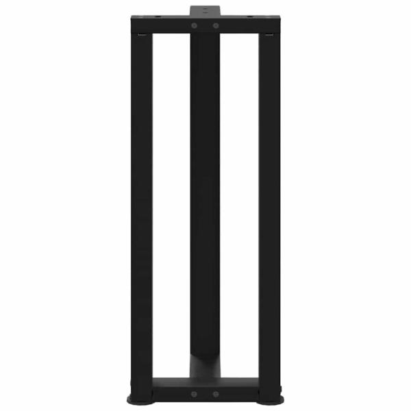 Konsolentischbeine T-Form 2 Stk. Schwarz 20x28x(72-73) cm Stahl