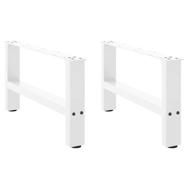 Couchtischbeine Weiß 2 Stk. 30×70 cm Stahl