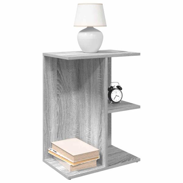 ARDEBO.de - Nachttisch Grau Sonoma 46,5x29x61 cm Holzwerkstoff