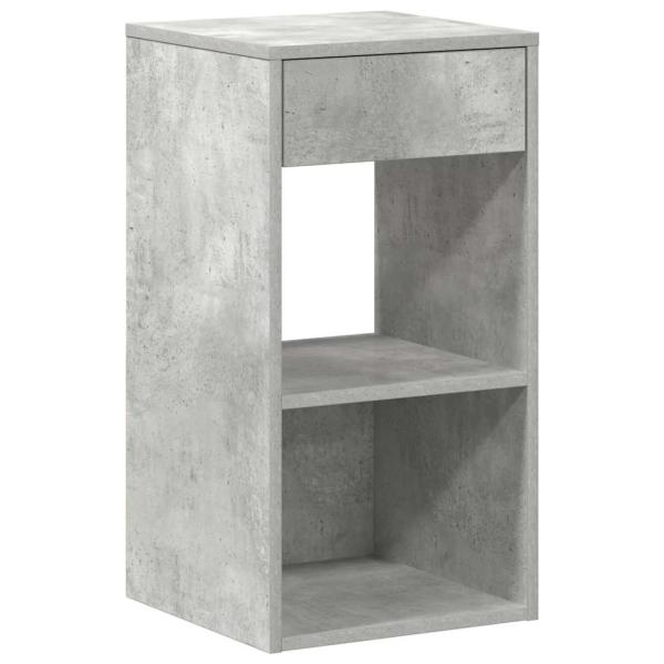 ARDEBO.de - Nachttisch mit Schublade Betongrau 35x34x66,5 cm