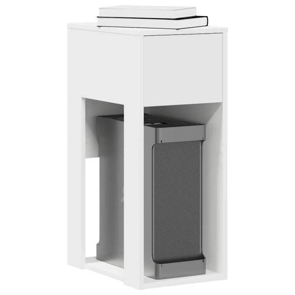 ARDEBO.de - Computerschrank mit Schublade Weiß 30x44x74 cm