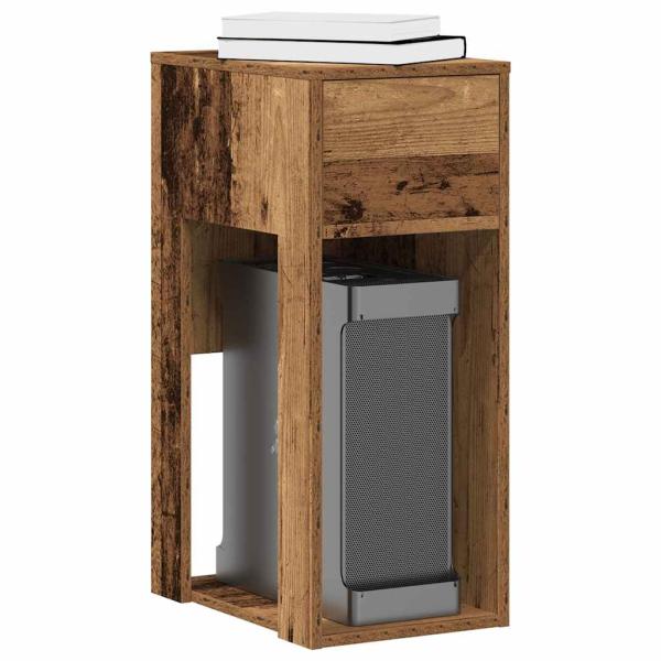 ARDEBO.de - Computerschrank mit Schublade Altholz-Optik 30x44x74 cm