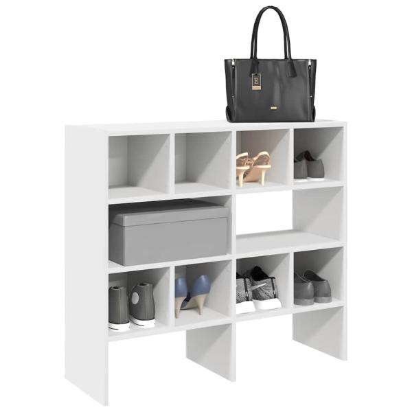 ARDEBO.de - Schuhregale 2 Stk. Stapelbar Weiß 89,5x30x40 cm