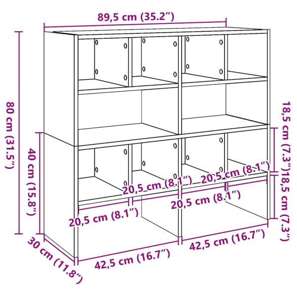 Schuhregale 2 Stk. Stapelbar Weiß 89,5x30x40 cm