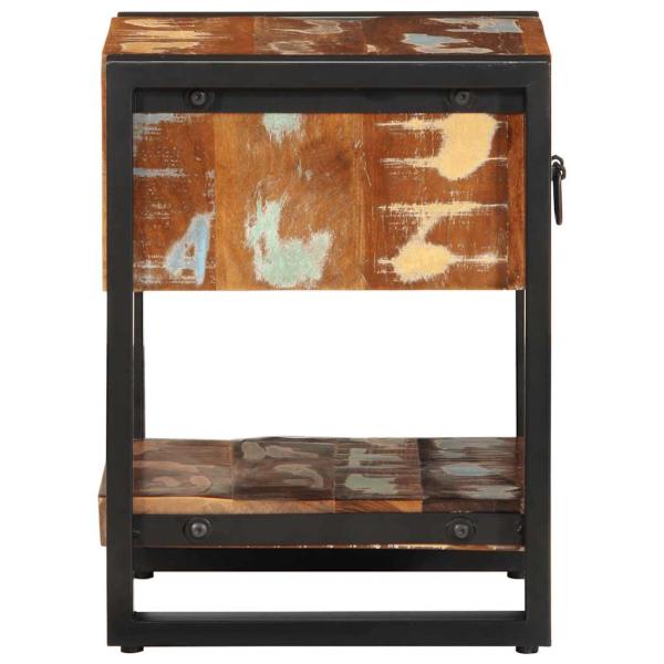 Nachttische 2 Stk. Mehrfarbig Raues Mangoholz