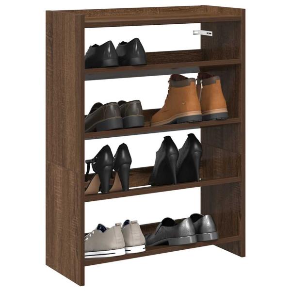 ARDEBO.de - Schuhregal Braun Eichen-Optik 80x25x61,5 cm Holzwerkstoff