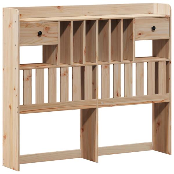 Massivholzbett mit Regal ohne Matratze 135x190 cm Kiefernholz