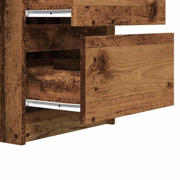 ARDEBO.de - Schreibtisch Altholz-Optik 140x50x77 cm Holzwerkstoff