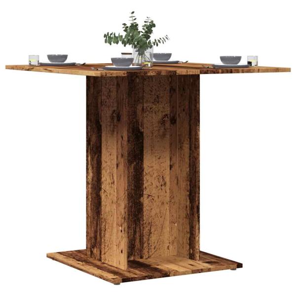 ARDEBO.de - Esstisch Altholz-Optik 80x80x75 cm Holzwerkstoff